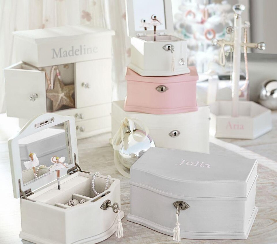 Abigail Jewellery Box Collection Pink Pottery Barn Kids AU